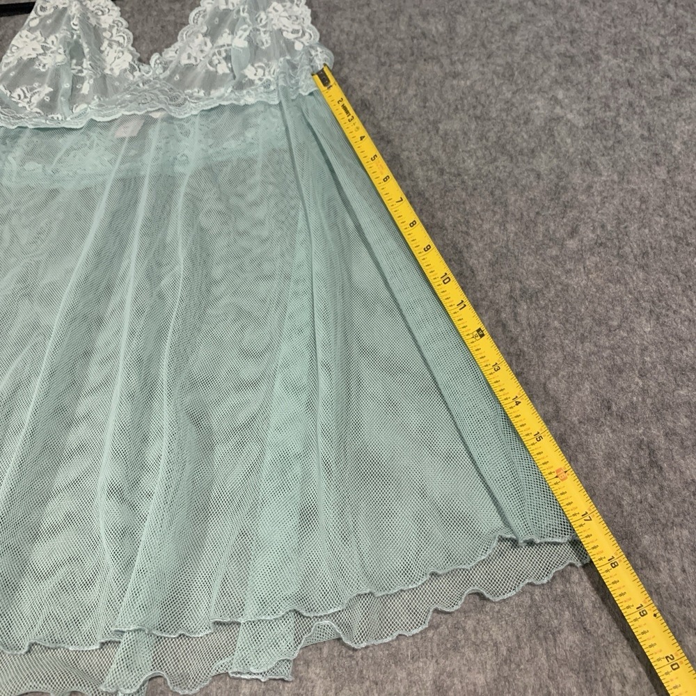 Y2K Victoria Secret Babydoll Top Sheer Lace V-Neck Lingerie Nightie Sz L - Picture 10 of 10